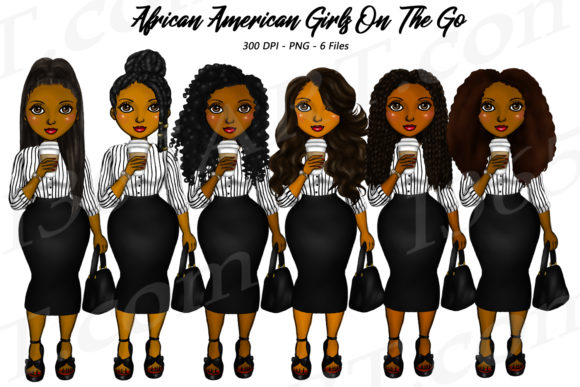 Black Women Clipart Girl Boss Set PNG: A Versatile Resource for Creative Professionals