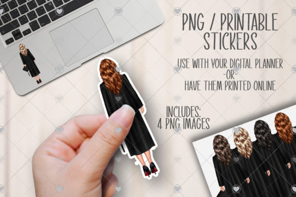 Graduate Girl Printable Sticker Clipart: A Creative Resource for Design Enthusiasts