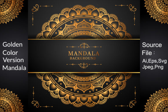 Luxury Royal Golden Mandala: A Versatile Design for Creative and Practical Use