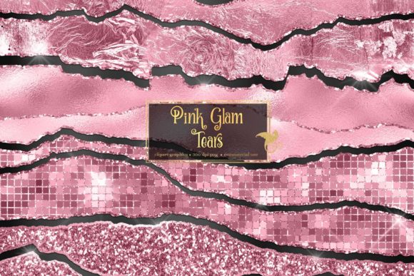 Pink Glam Tears Clipart: A Versatile Digital Asset for Creative Design